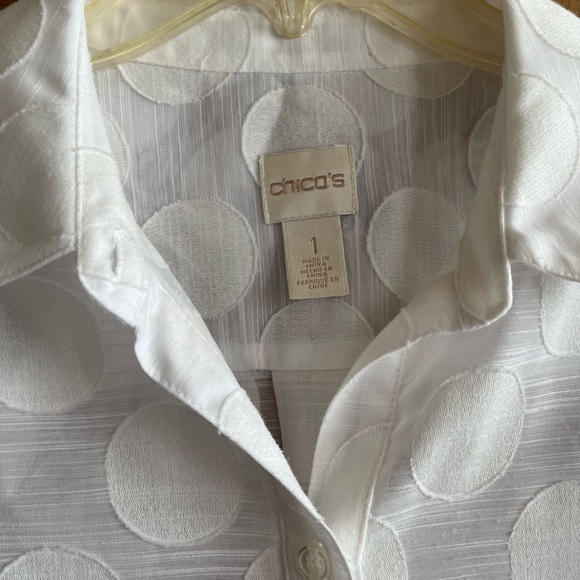 Chicos white long sleeve button down shirt - Picture 6 of 11